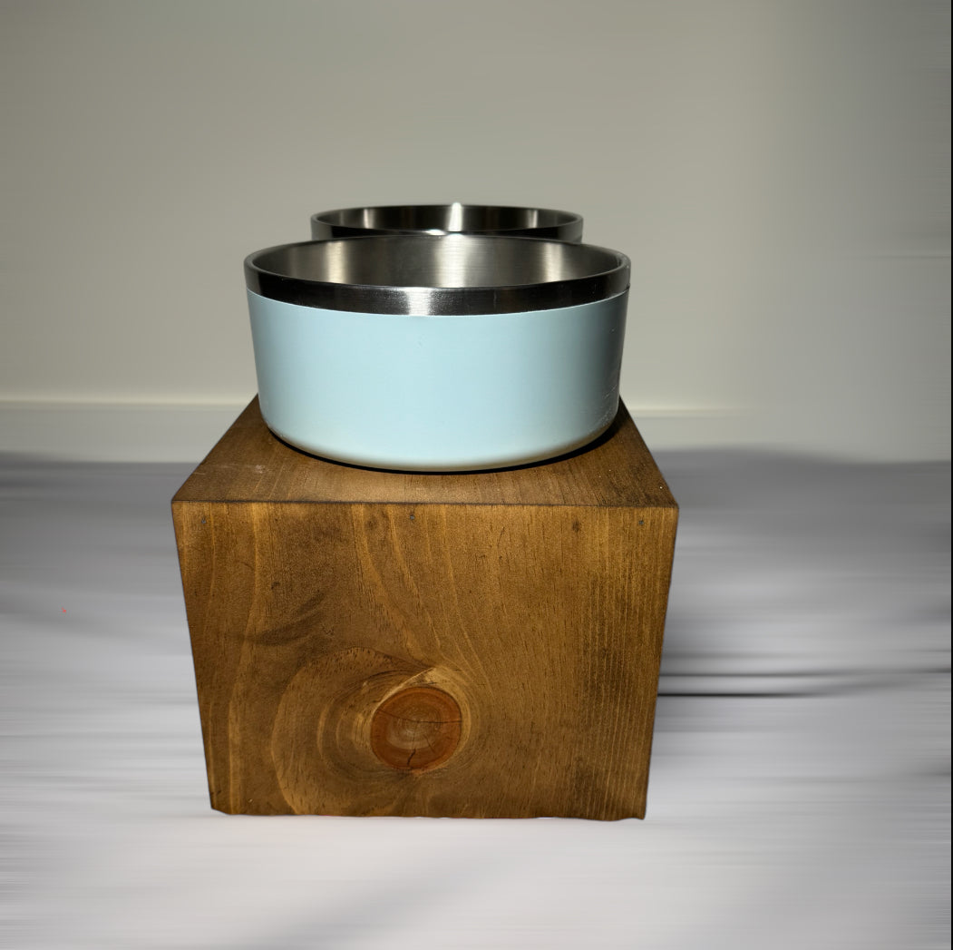 Hand Made Raised Dog Bowl Platform 1 - Blue Heron Company