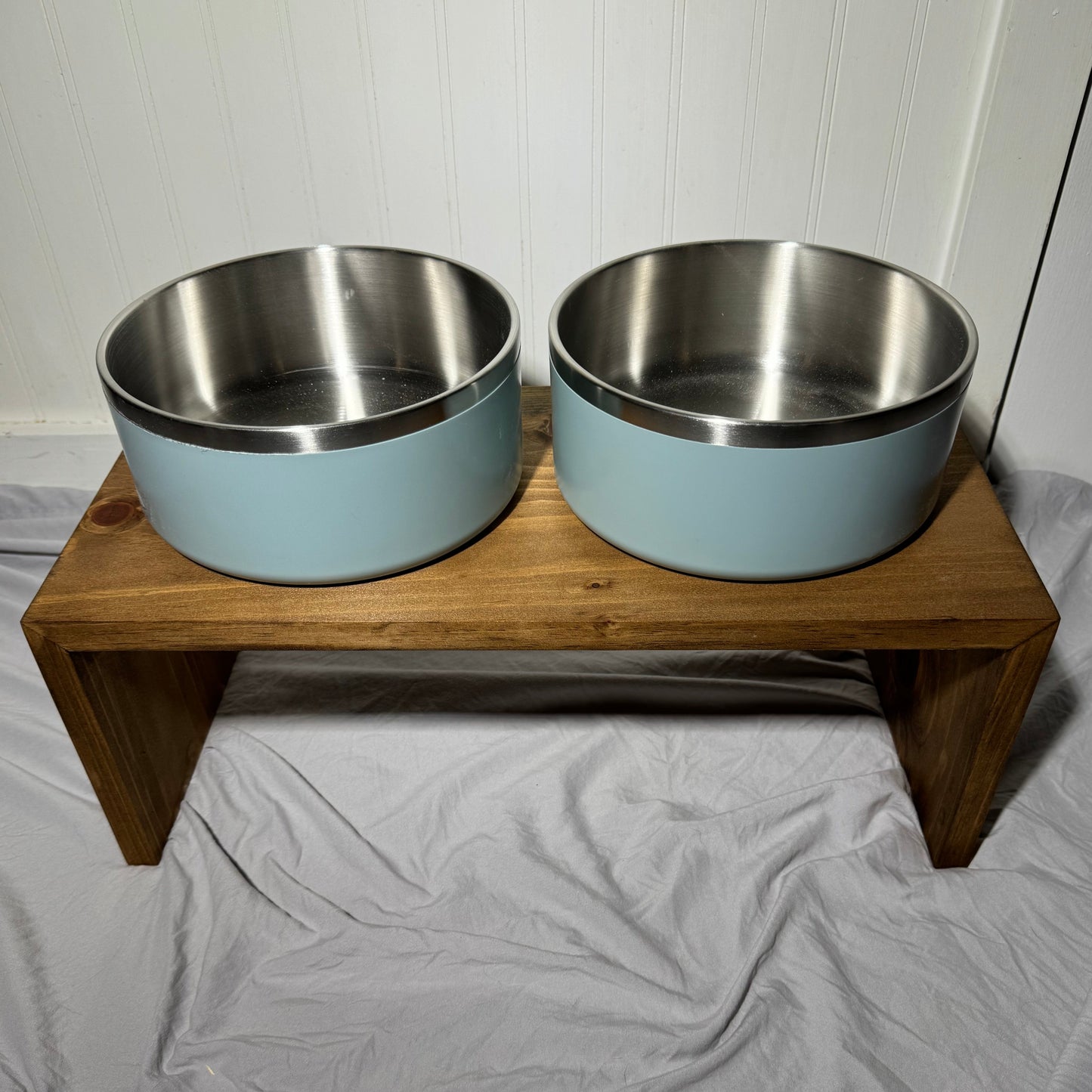 Hand Made Raised Dog Bowl Platform 1 - Blue Heron Company