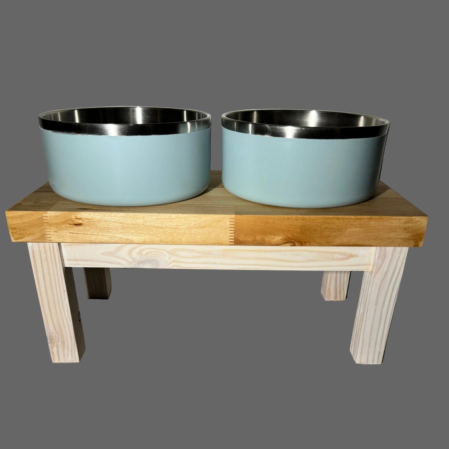 Butcher Board Raised Pet Bowl Platform - Blue Heron Company