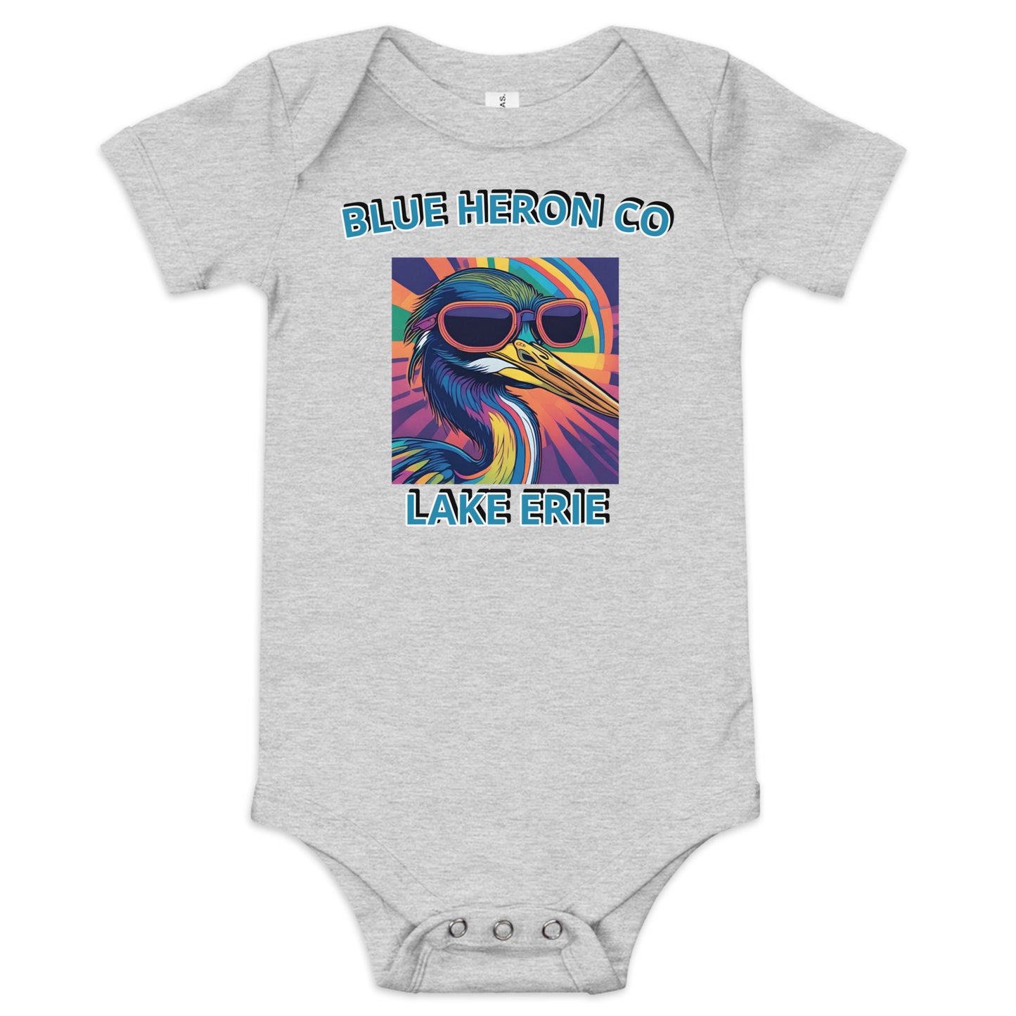 Colorful Heron Baby one piece - Lake Erie