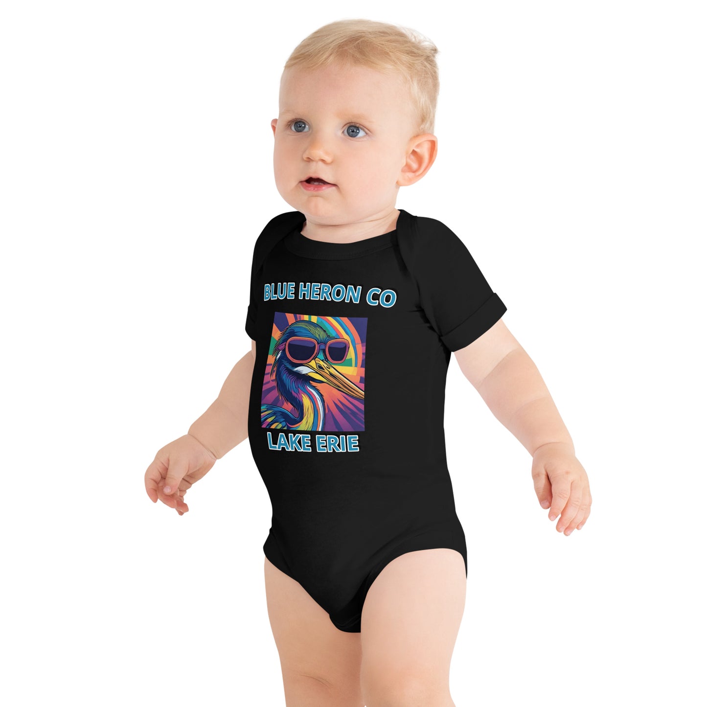 Colorful Heron Baby one piece - Lake Erie