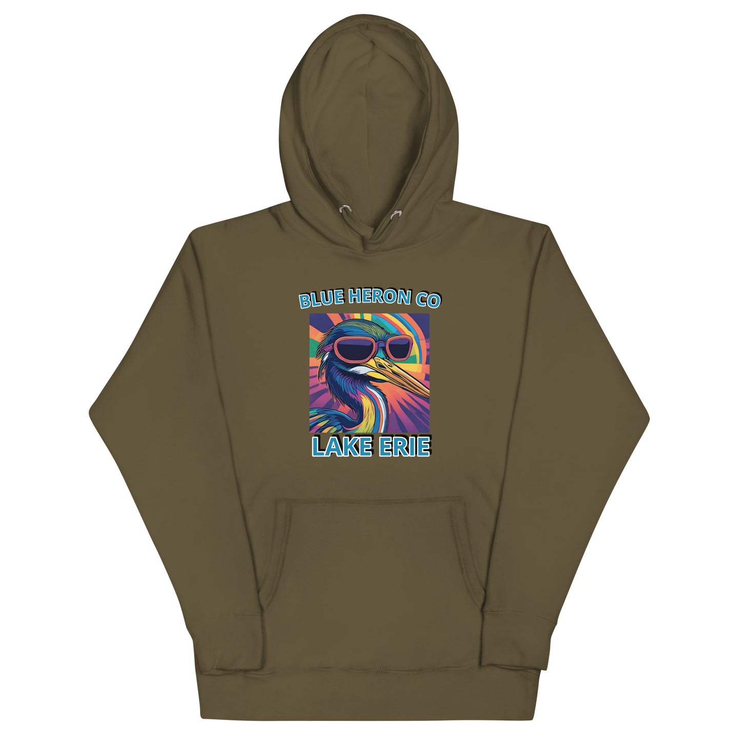 Colorful Heron Hoodie - Lake Erie