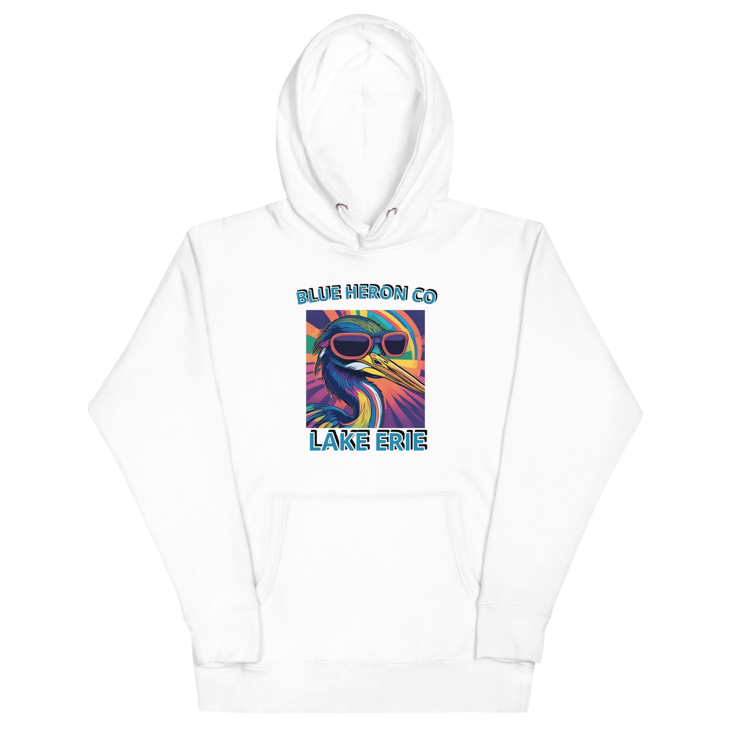 Colorful Heron Hoodie - Lake Erie