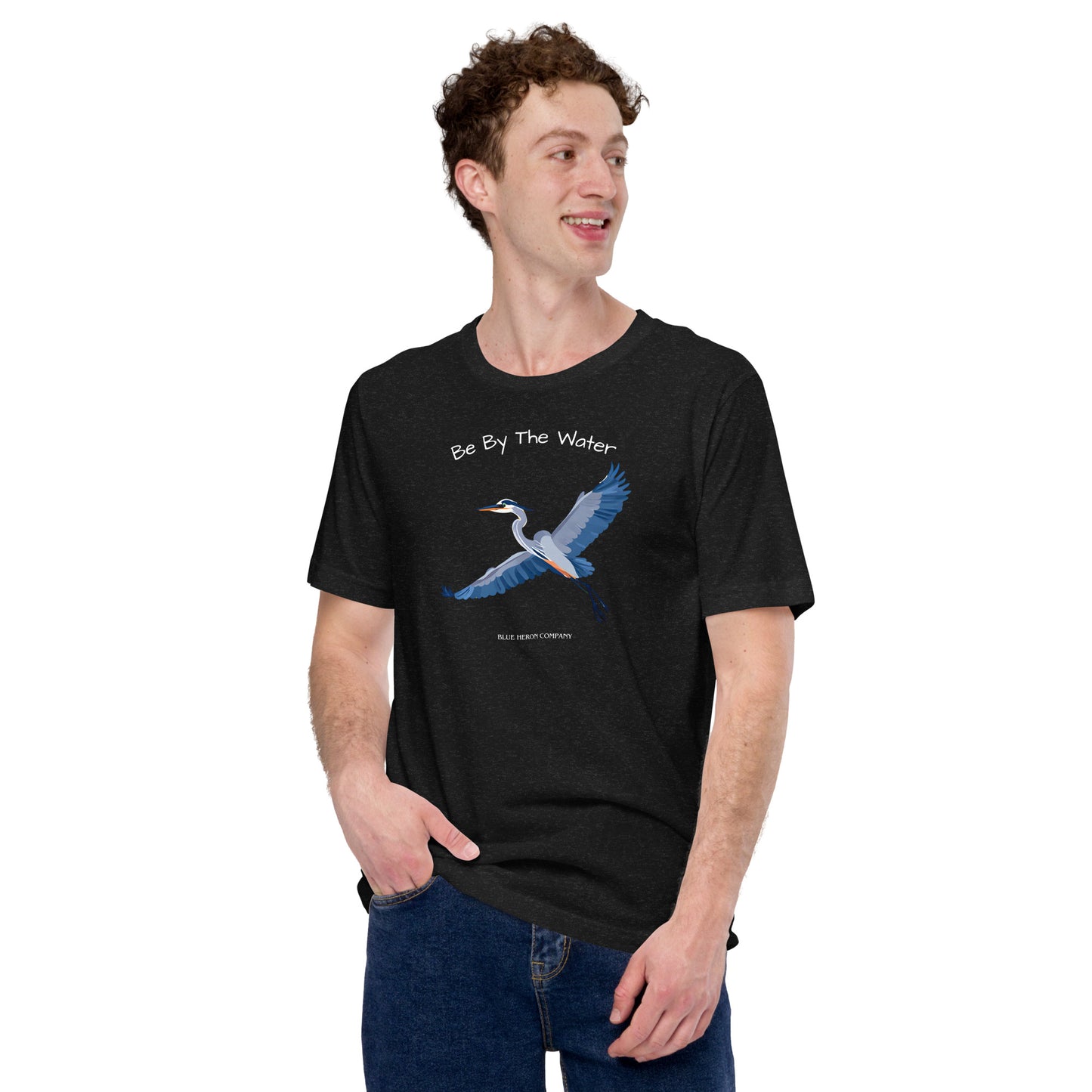 Be By The Water 2 - Mens Blue Heron