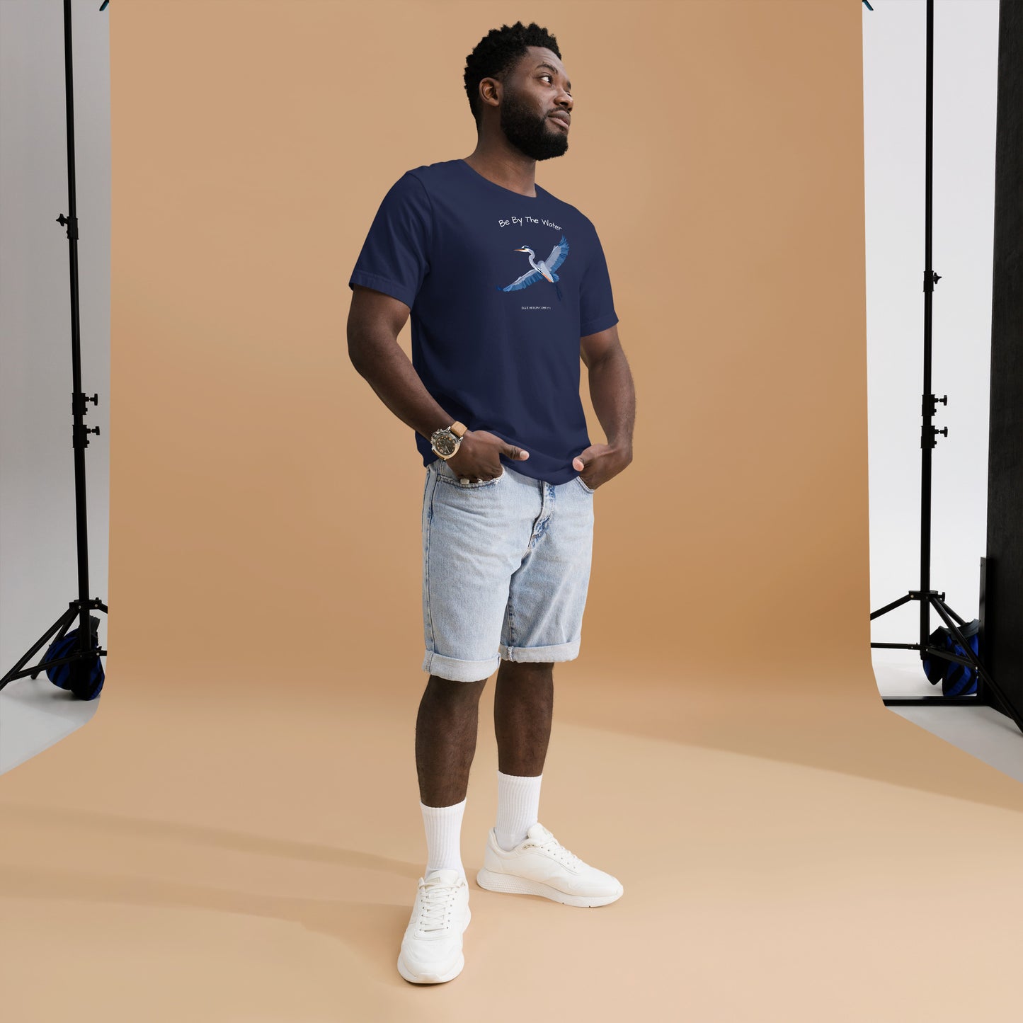 Be By The Water 2 - Mens Blue Heron