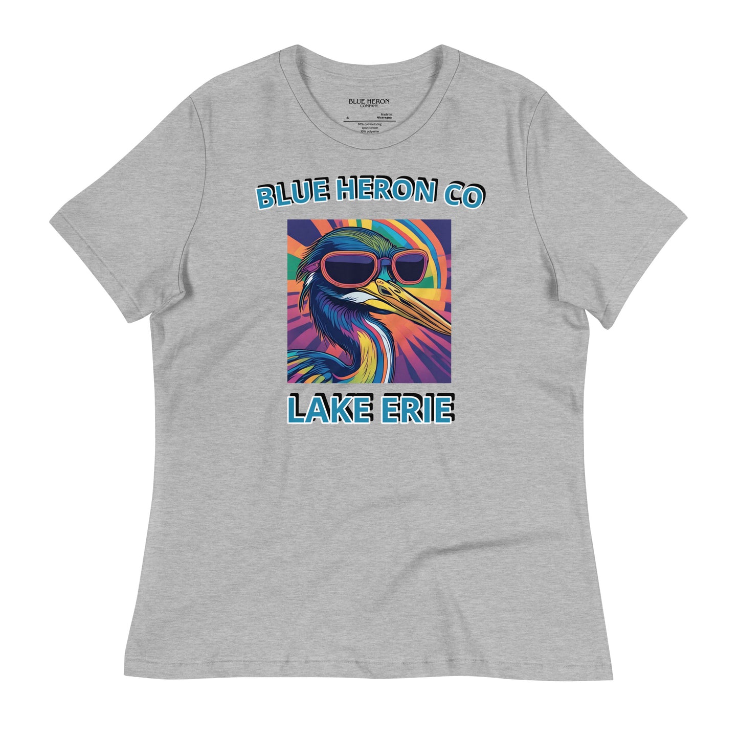 Colorful Heron Women's Relaxed T-Shirt - Lake Erie