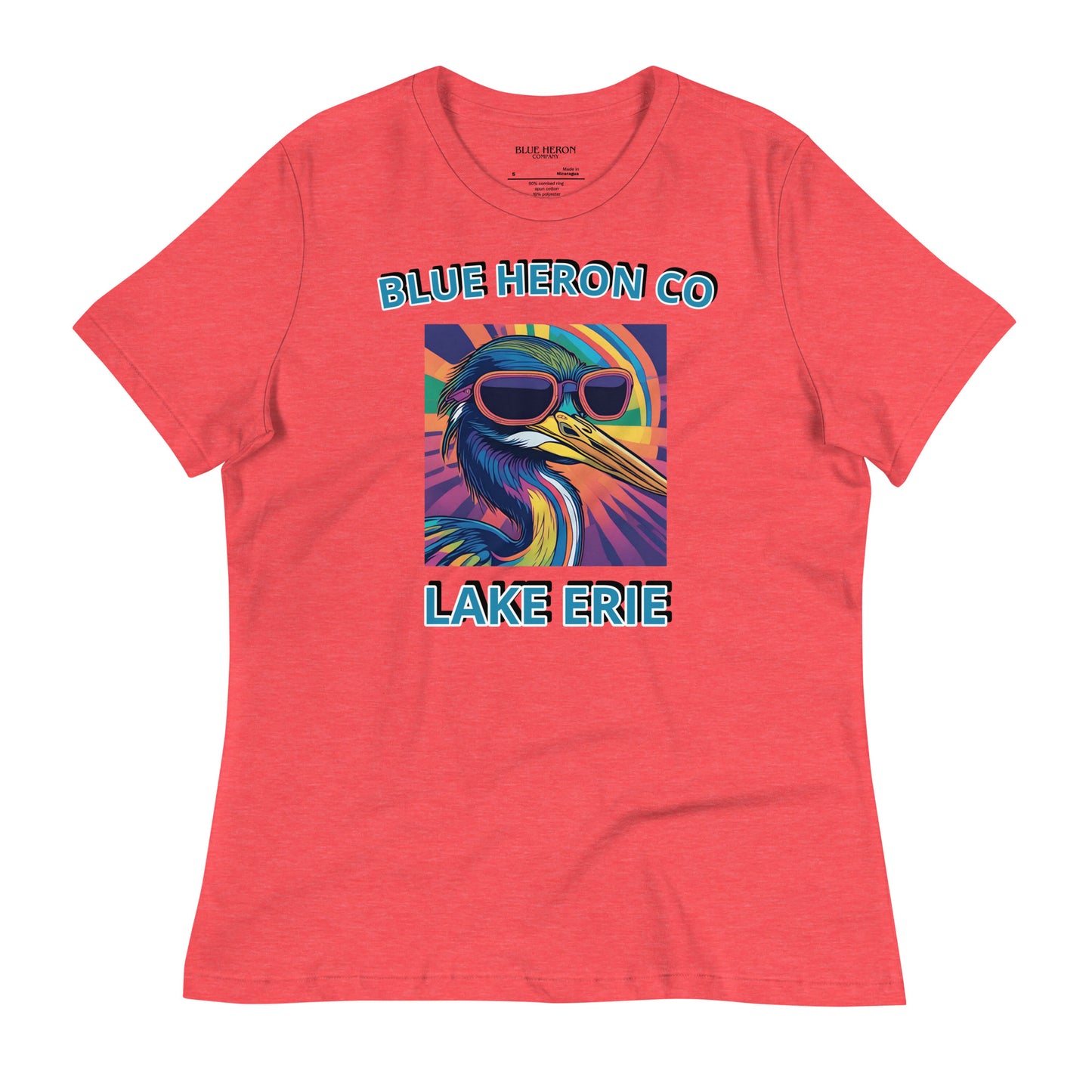 Colorful Heron Women's Relaxed T-Shirt - Lake Erie
