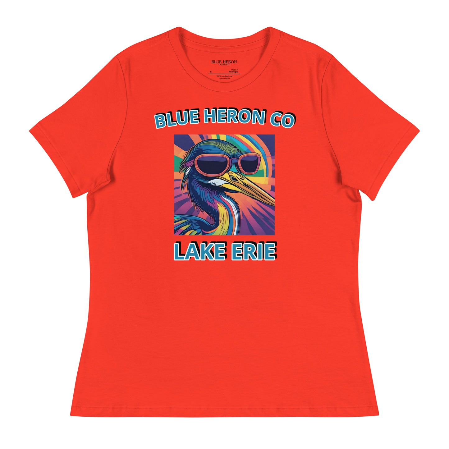 Colorful Heron Women's Relaxed T-Shirt - Lake Erie