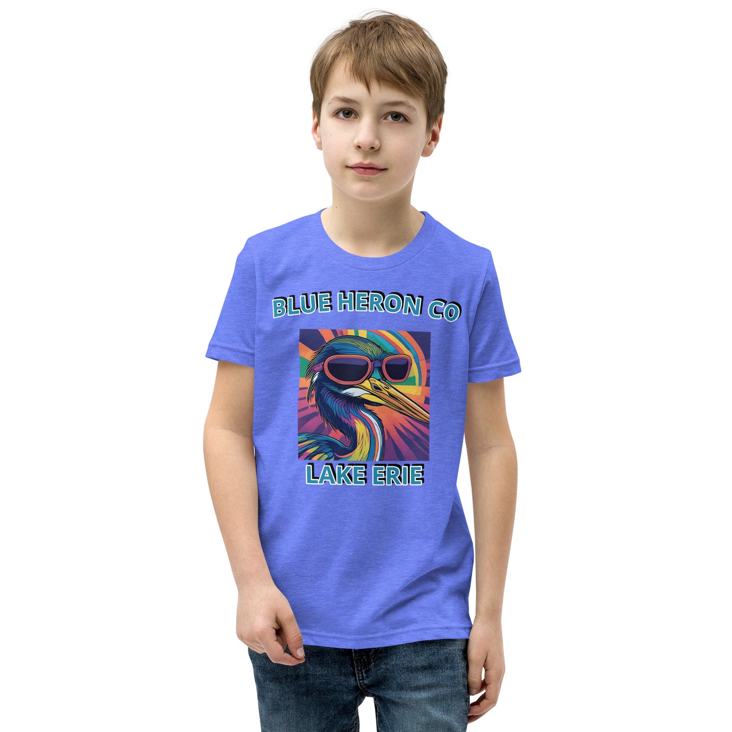 Colorful Heron Youth Short Sleeve Tee