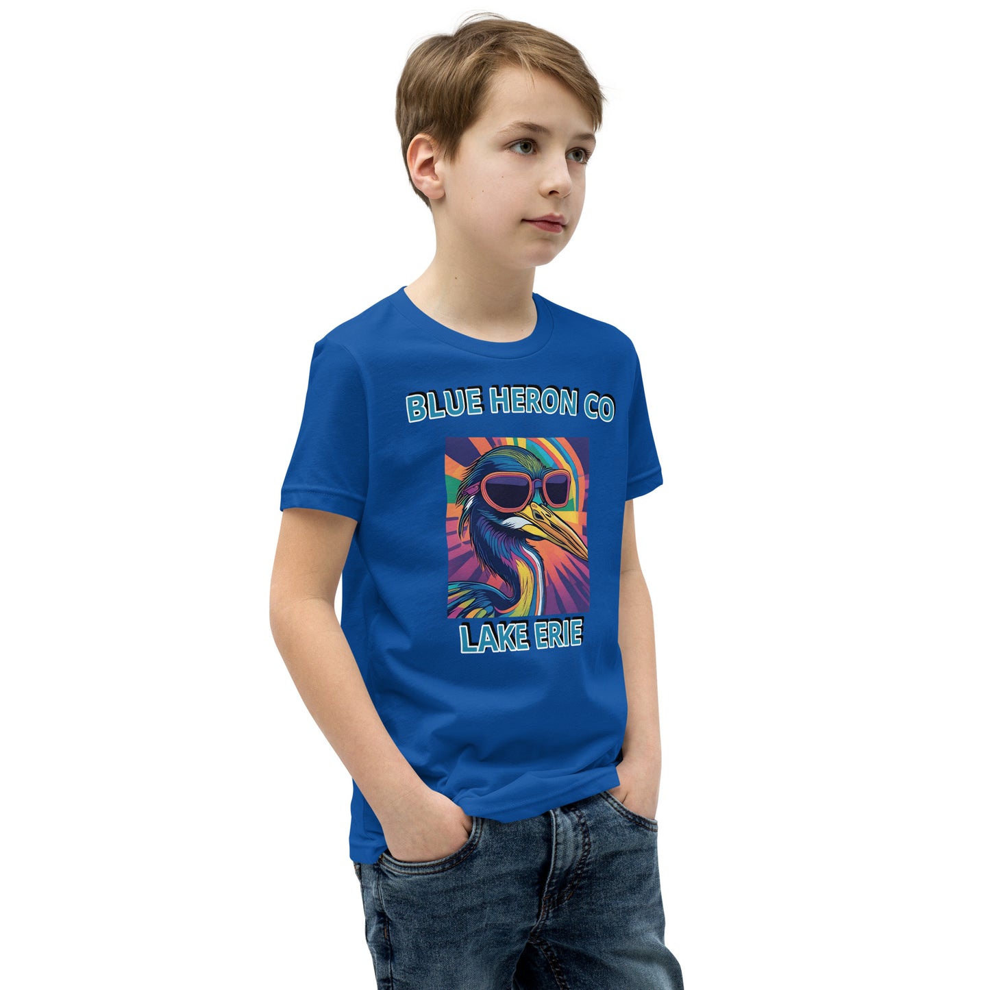 Colorful Heron Youth Short Sleeve Tee