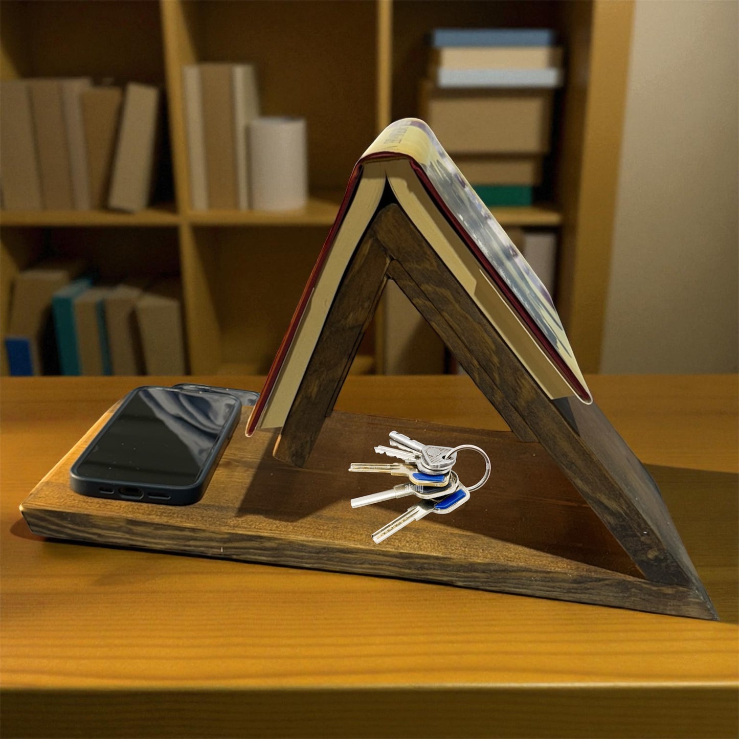 Wooden bookmark organizer