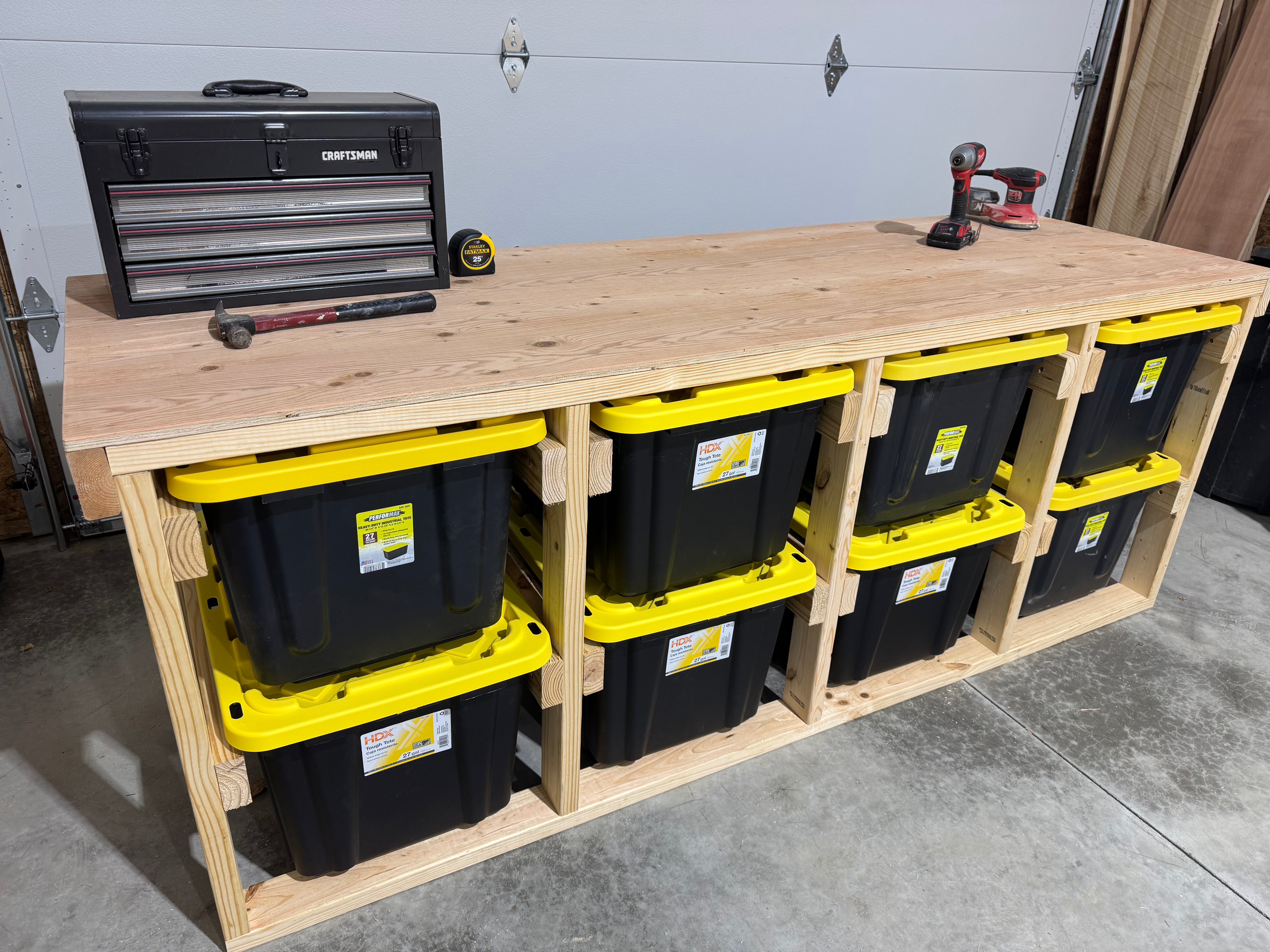 Tote Rack Organizer with work bench – Blue Heron Company