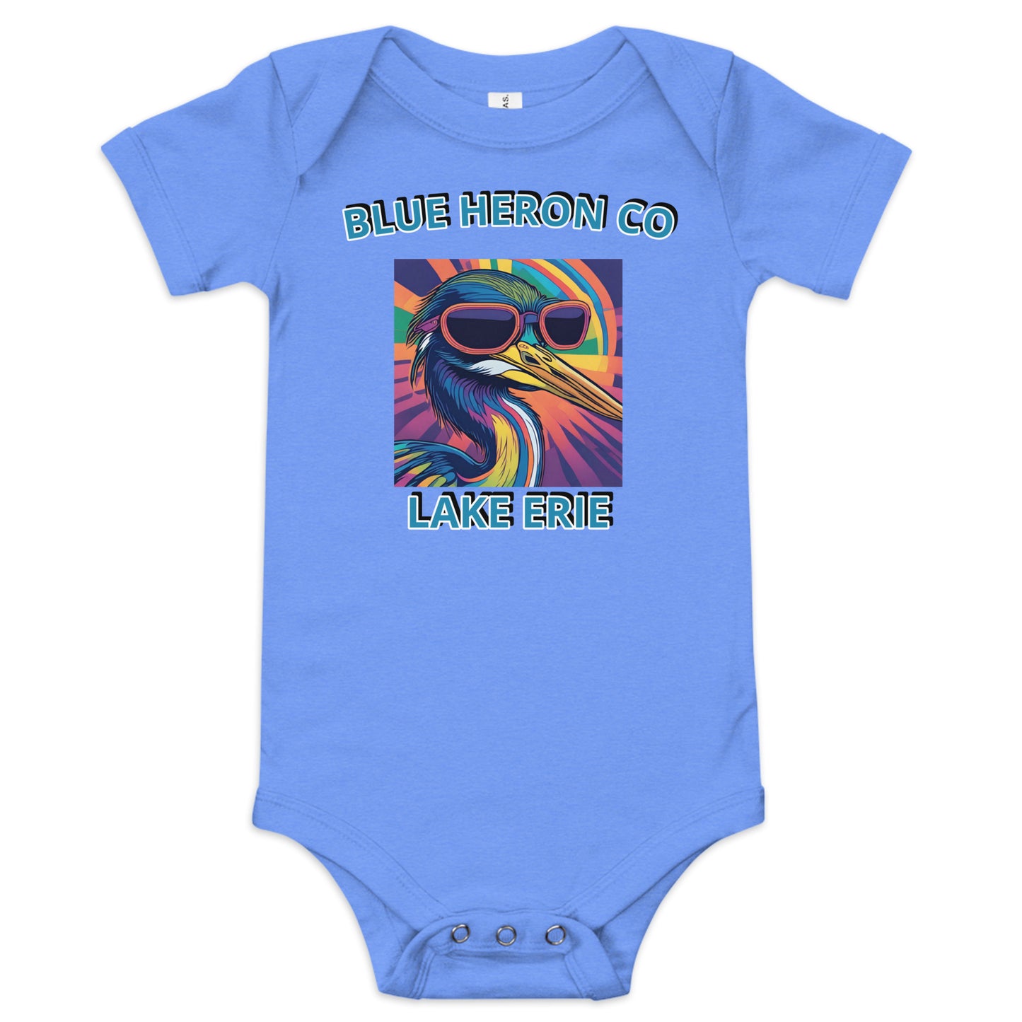 Colorful Heron Baby one piece -  Lake Erie