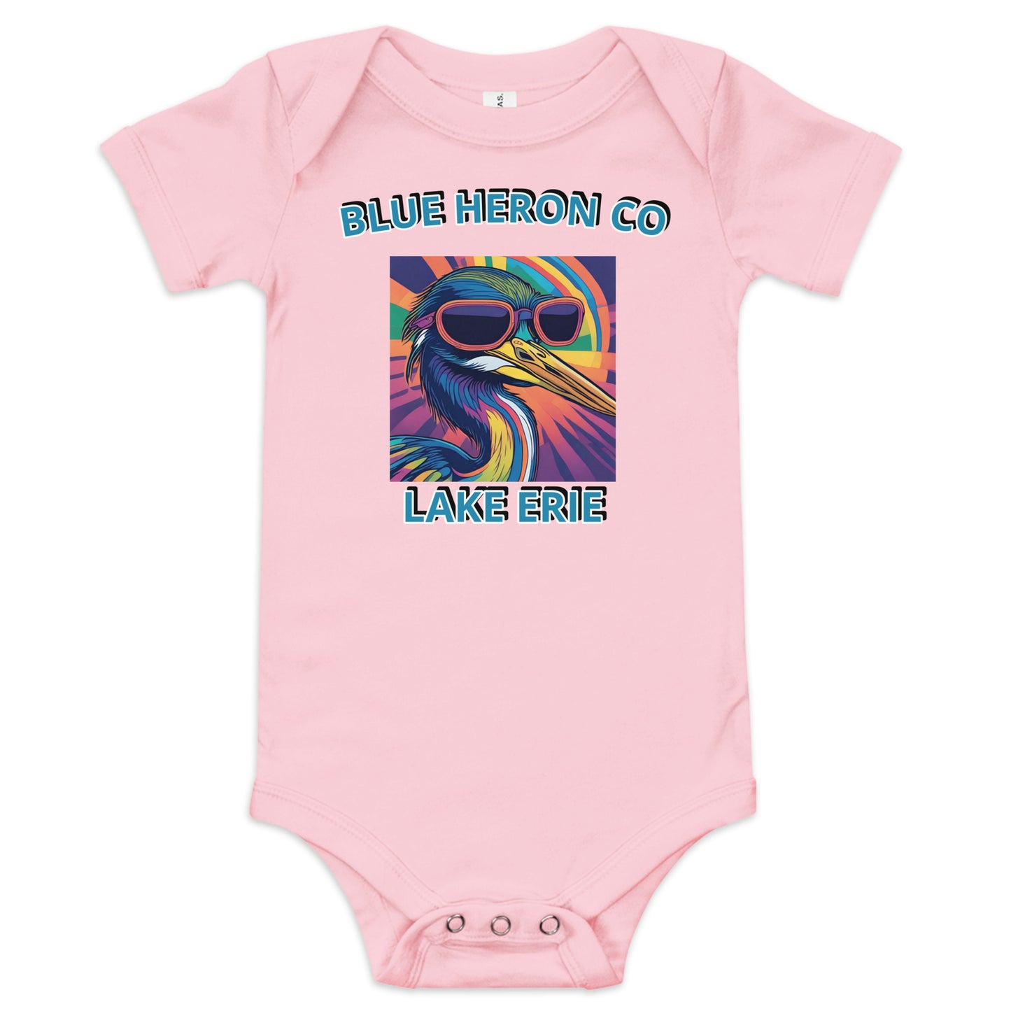 Colorful Heron Baby one piece -  Lake Erie