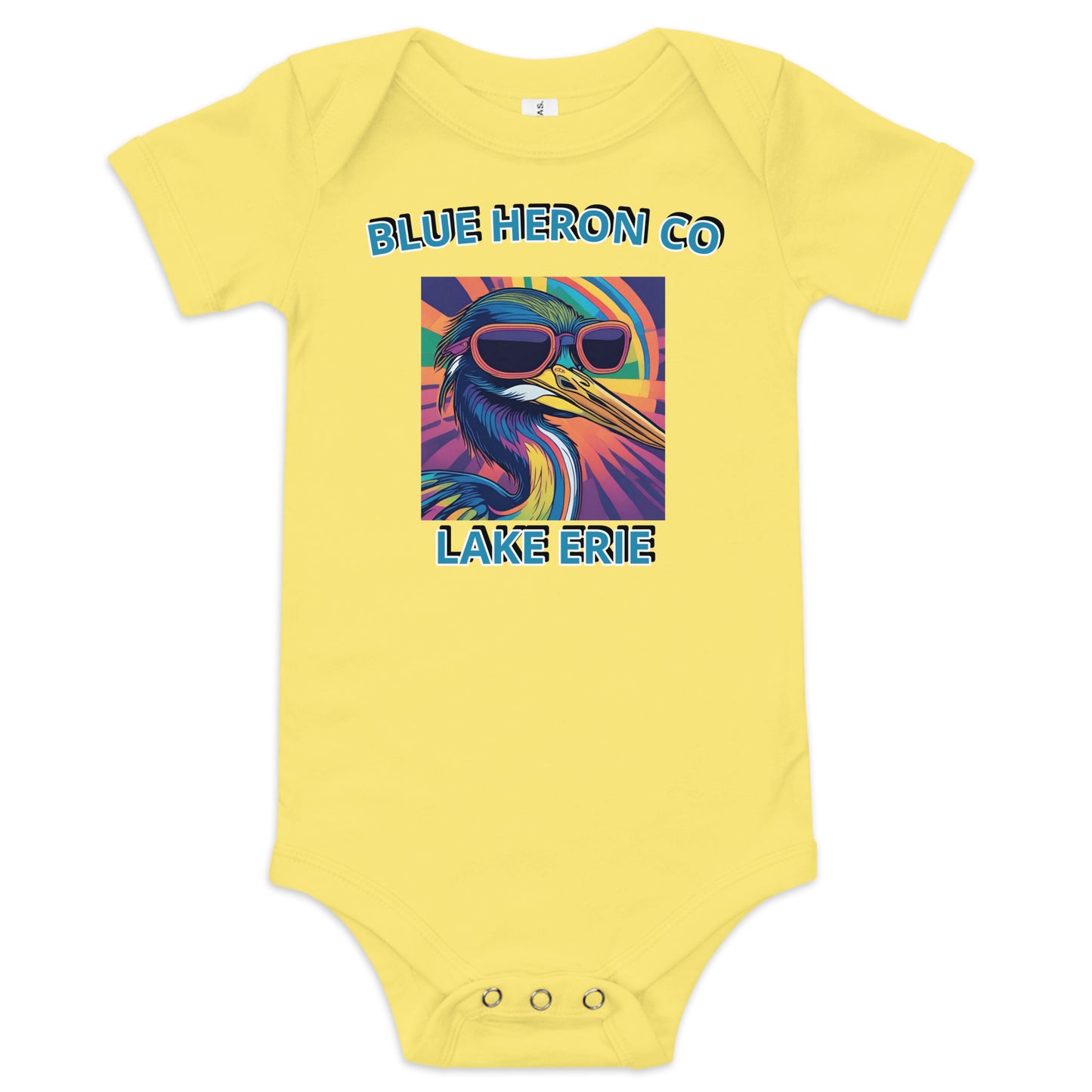 Colorful Heron Baby one piece -  Lake Erie