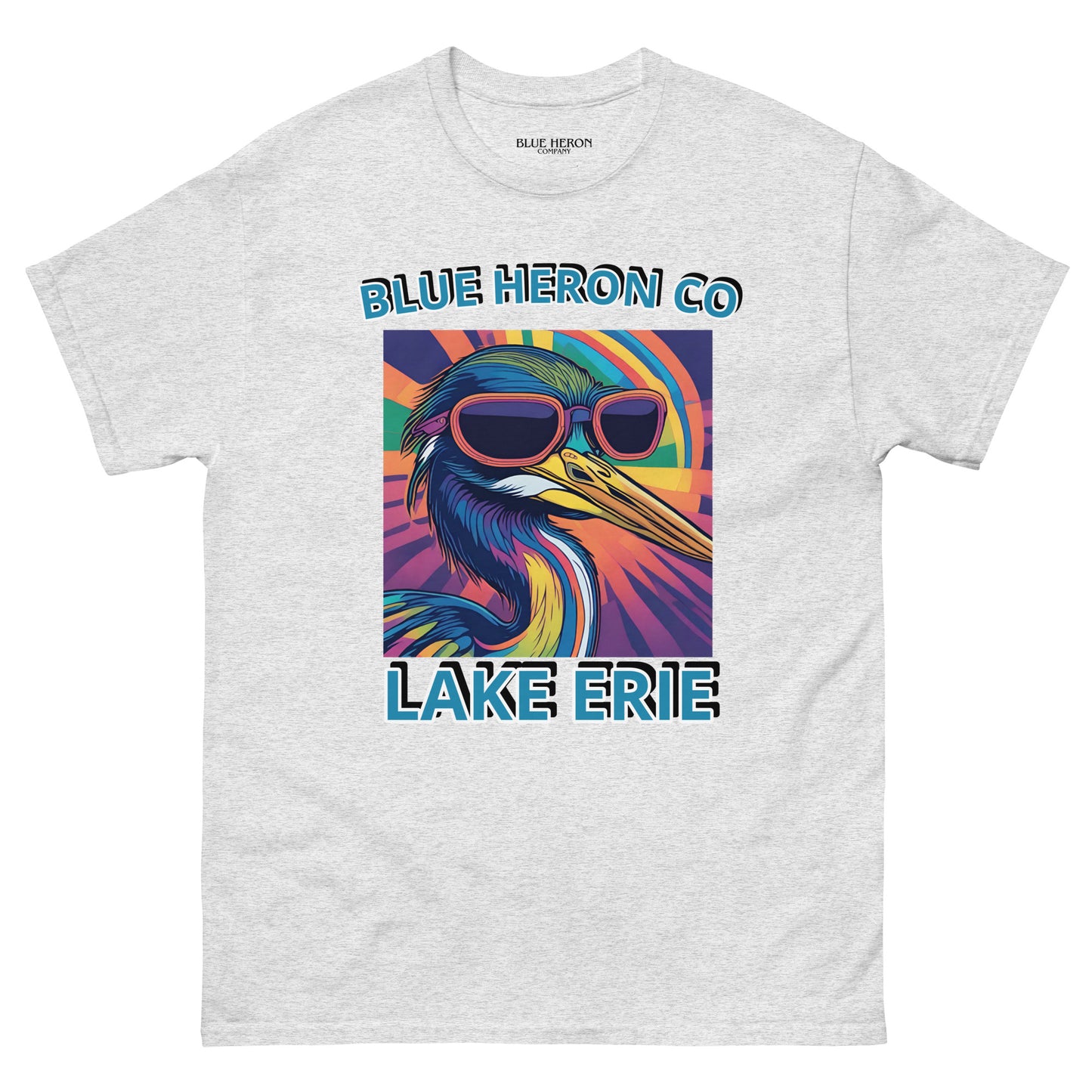 Colorful Heron Men's tee - Lake Erie