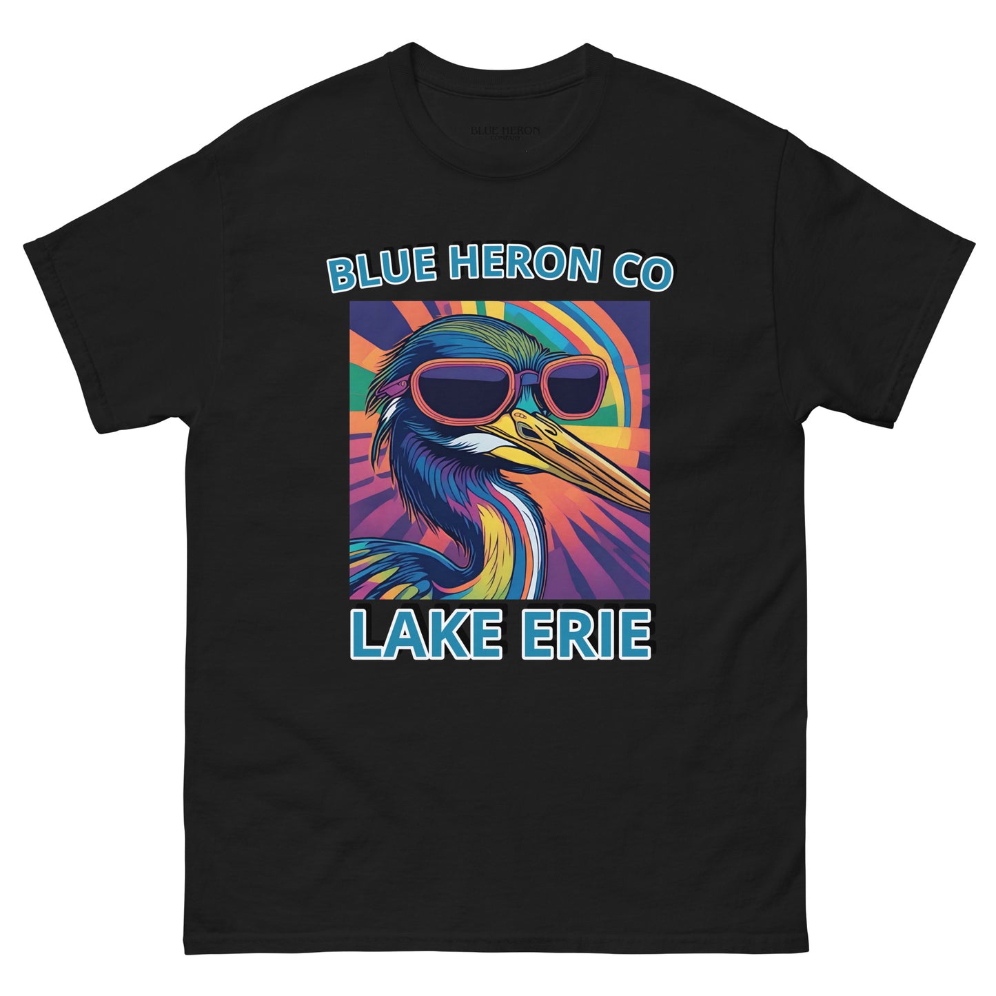 Colorful Heron Men's tee - Lake Erie