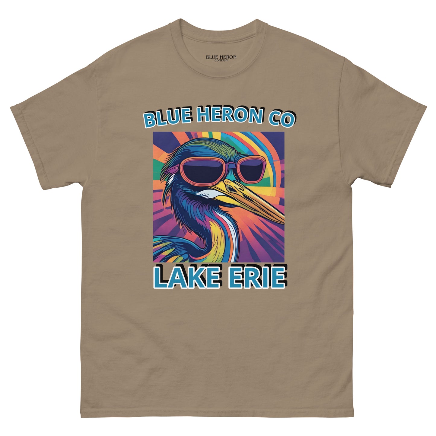 Colorful Heron Men's tee - Lake Erie