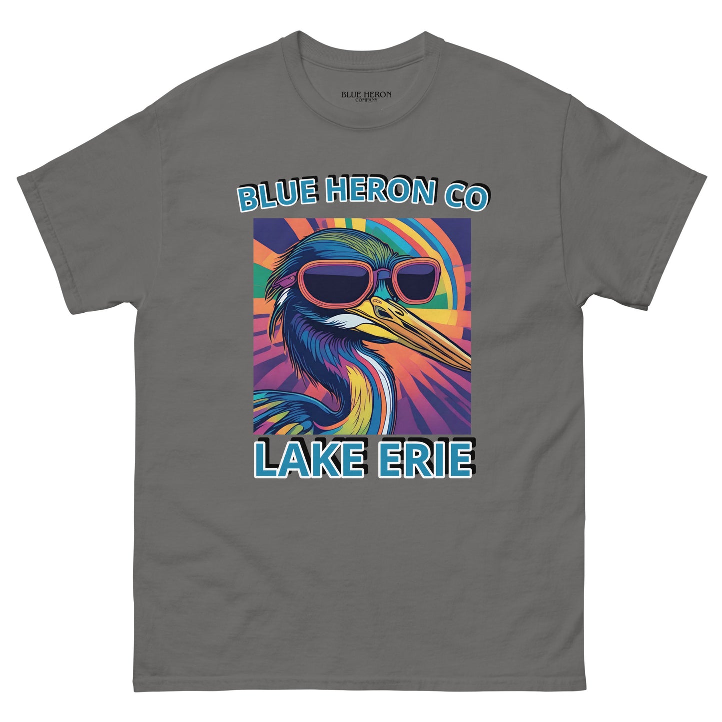 Colorful Heron Men's tee - Lake Erie