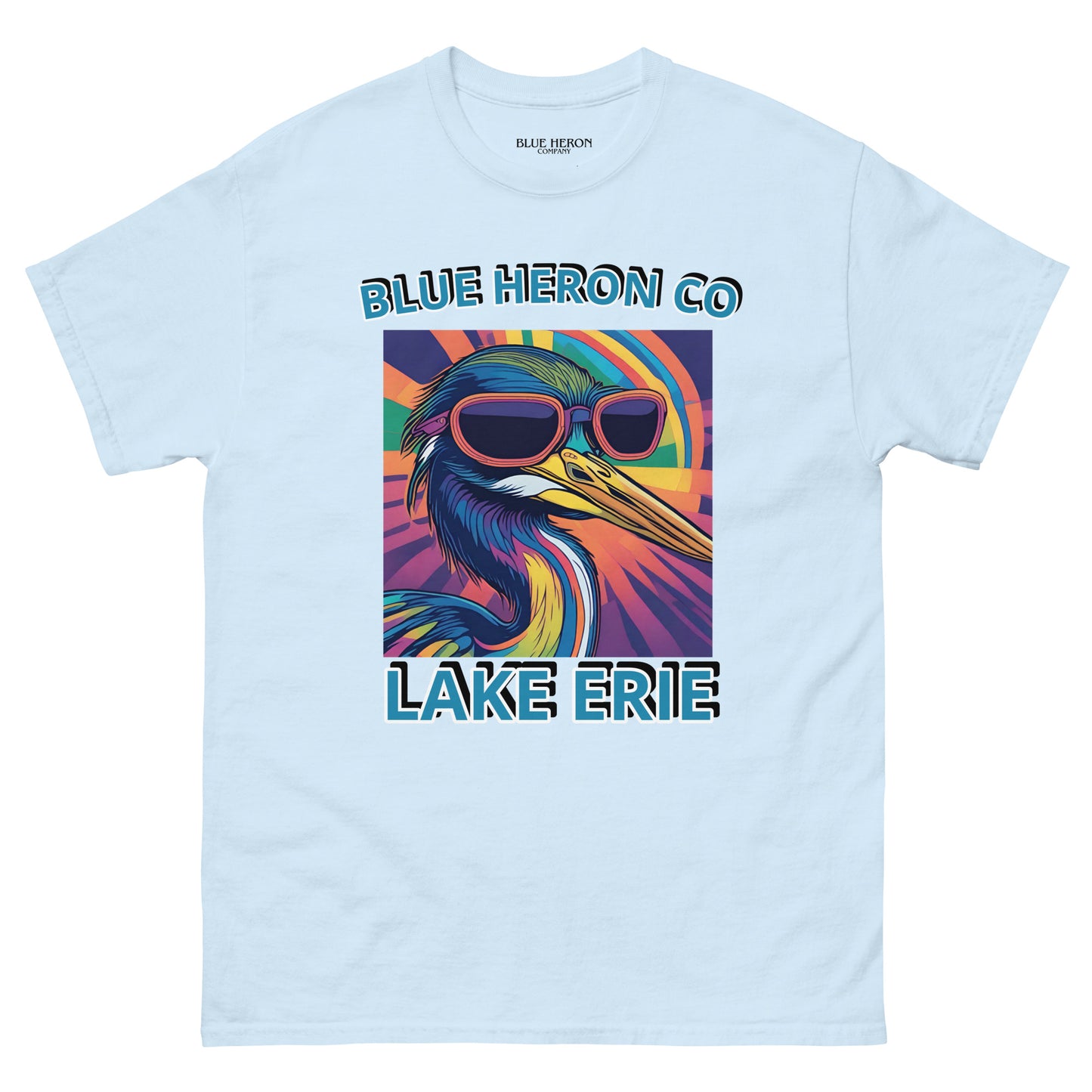 Colorful Heron Men's tee - Lake Erie