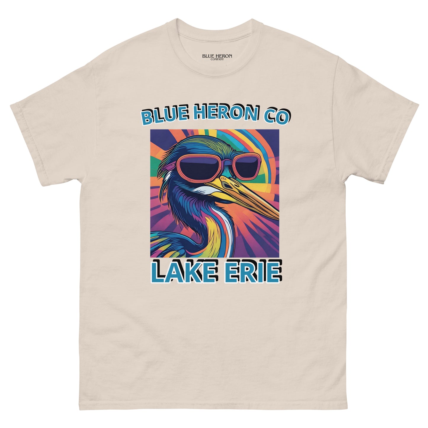 Colorful Heron Men's tee - Lake Erie