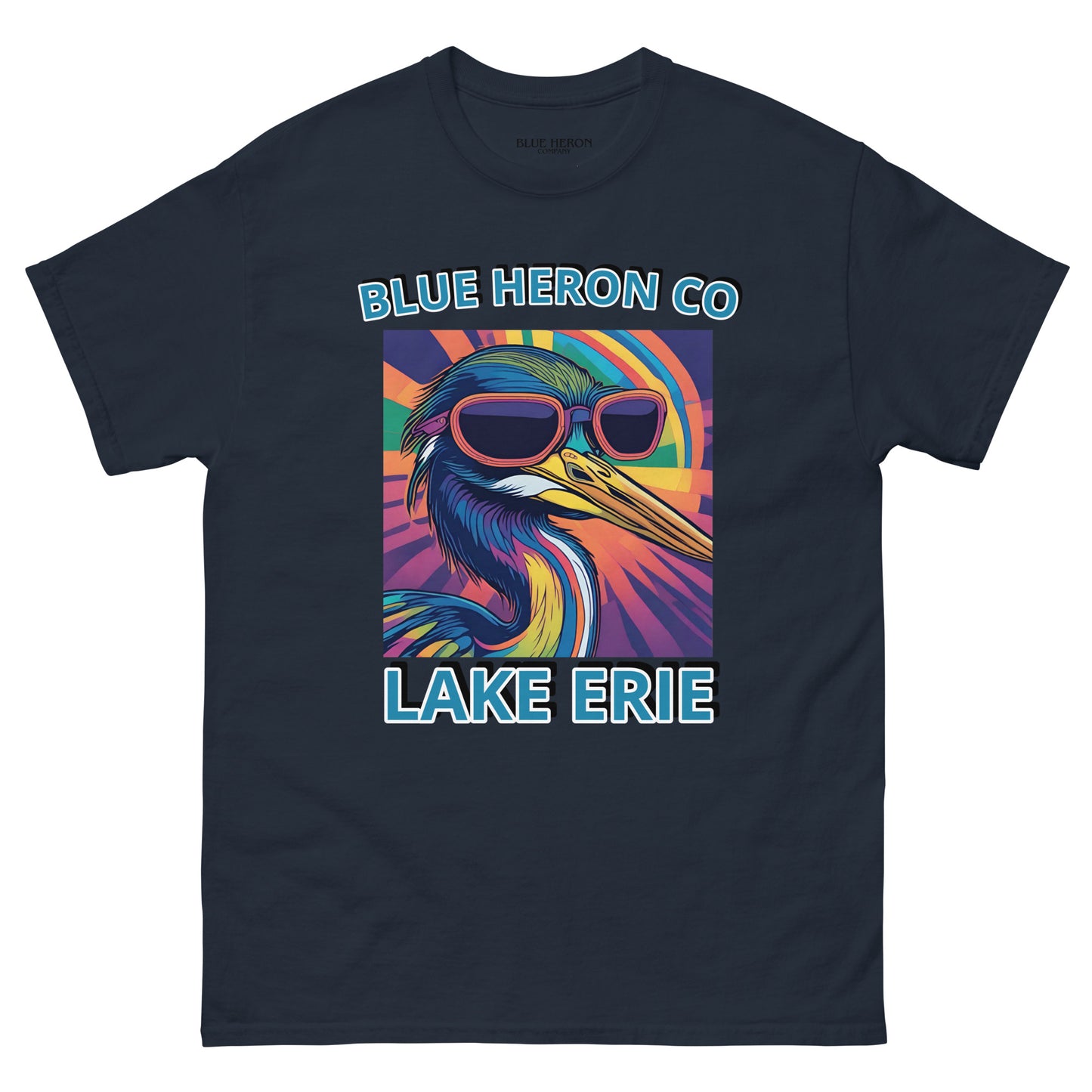 Colorful Heron Men's tee - Lake Erie