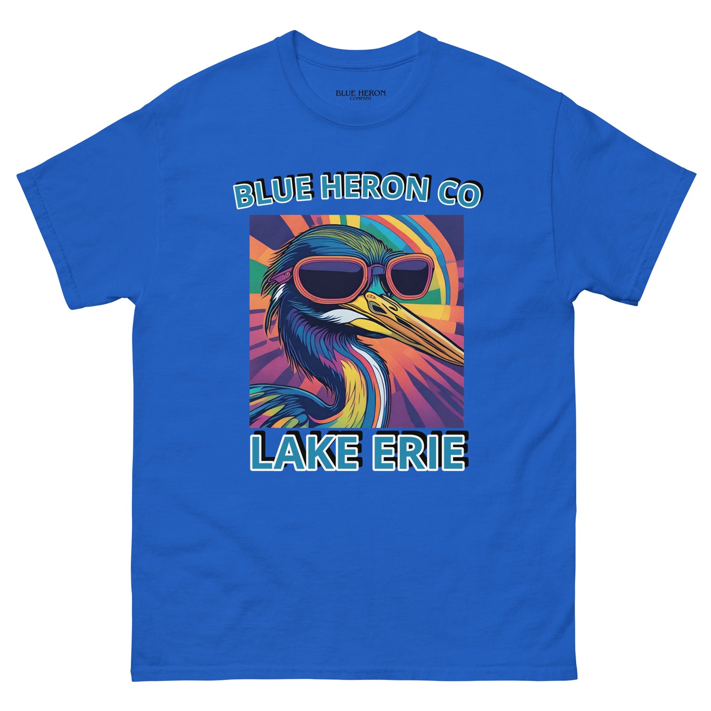 Colorful Heron Men's tee - Lake Erie