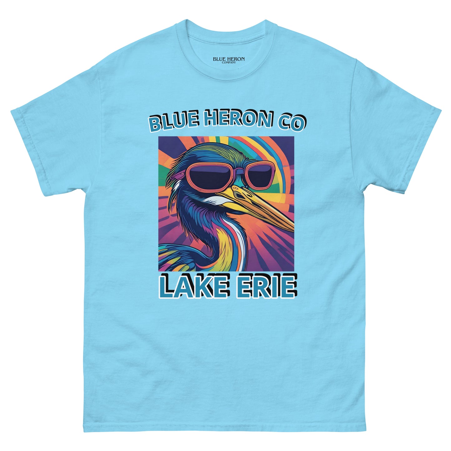 Colorful Heron Men's tee - Lake Erie