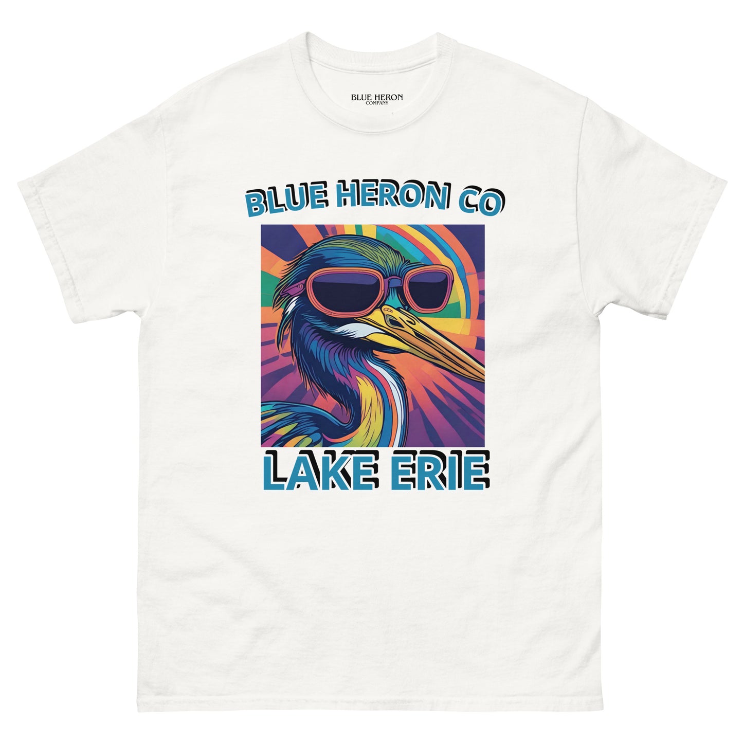 Colorful Heron Men's tee - Lake Erie