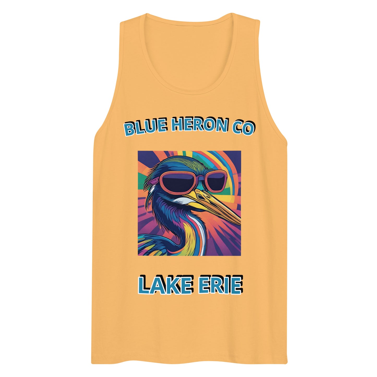 Colorful Heron Mens Tank - Lake Erie