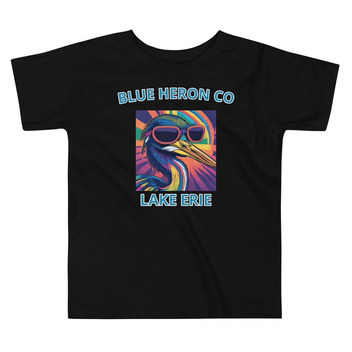 Colorful Heron Toddler Short Sleeve Tee -  Lake Erie