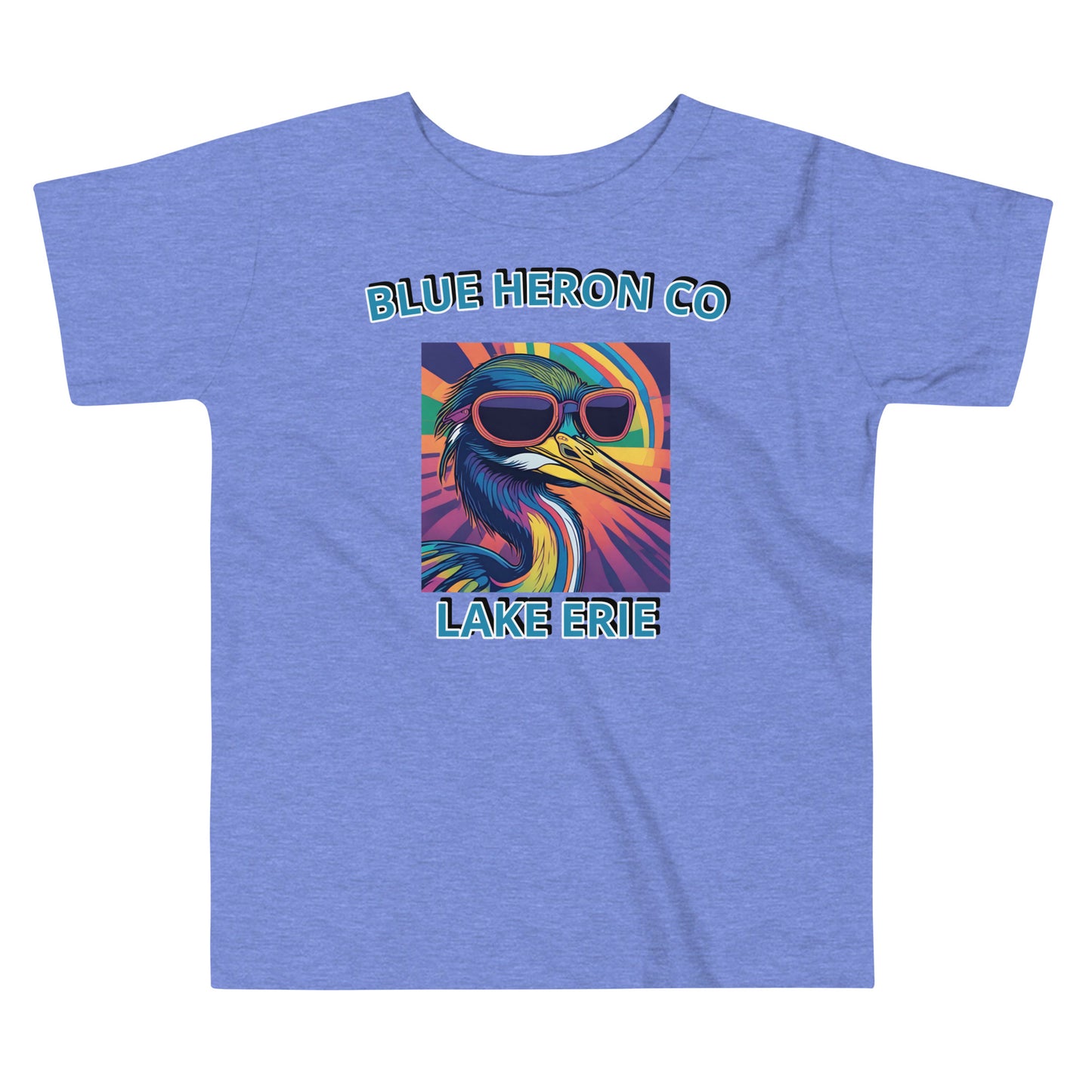 Colorful Heron Toddler Short Sleeve Tee -  Lake Erie