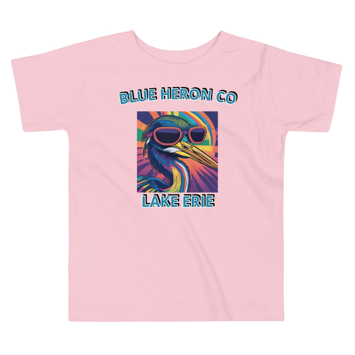 Colorful Heron Toddler Short Sleeve Tee -  Lake Erie