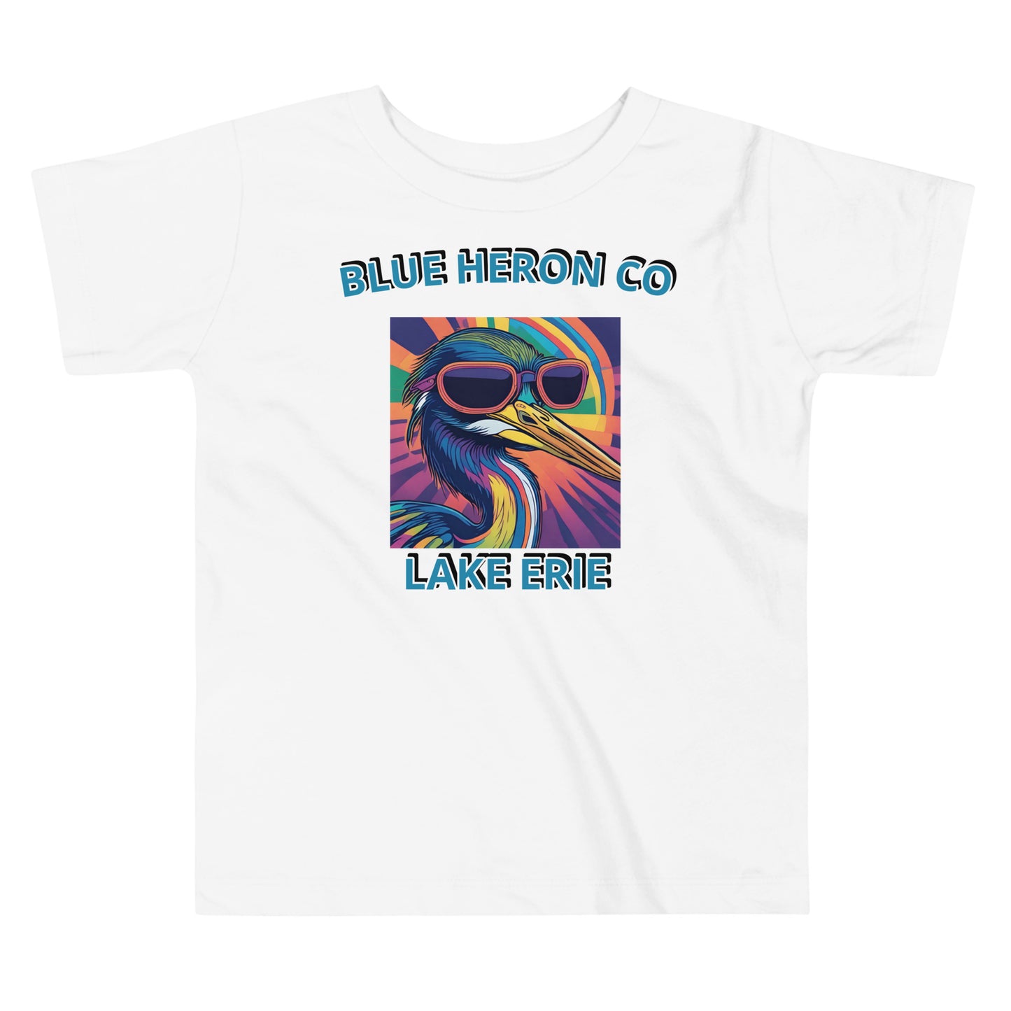 Colorful Heron Toddler Short Sleeve Tee -  Lake Erie