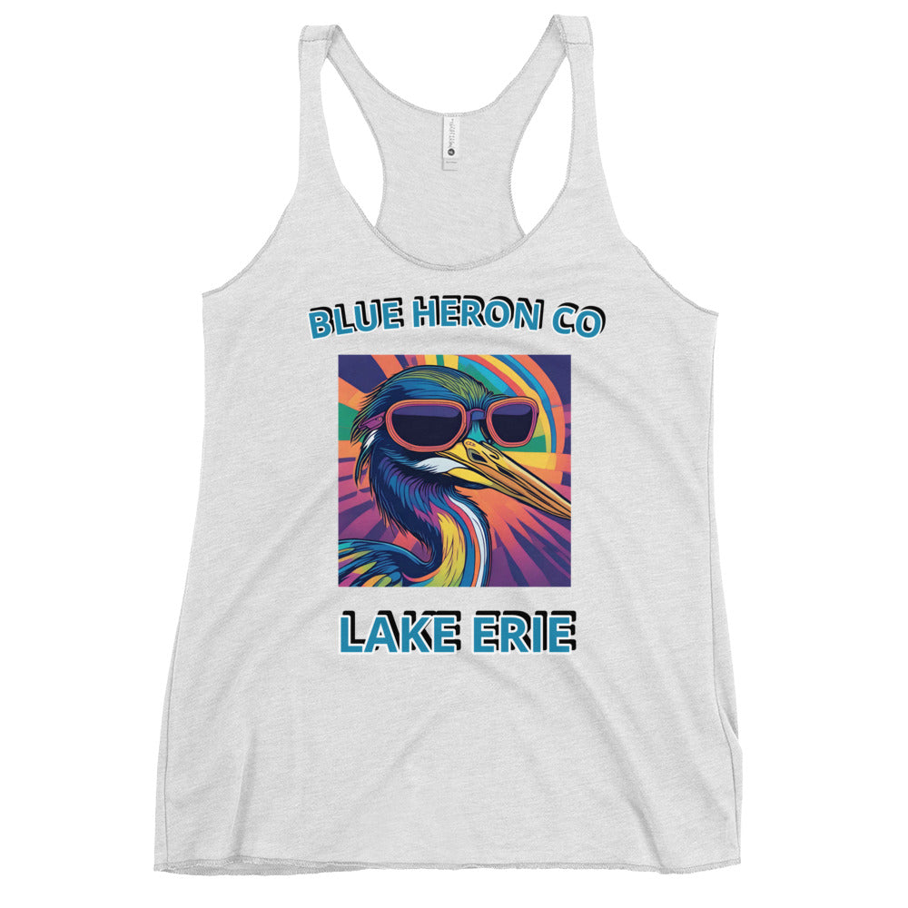 Colorful Heron Women's Racerback - Lake Erie