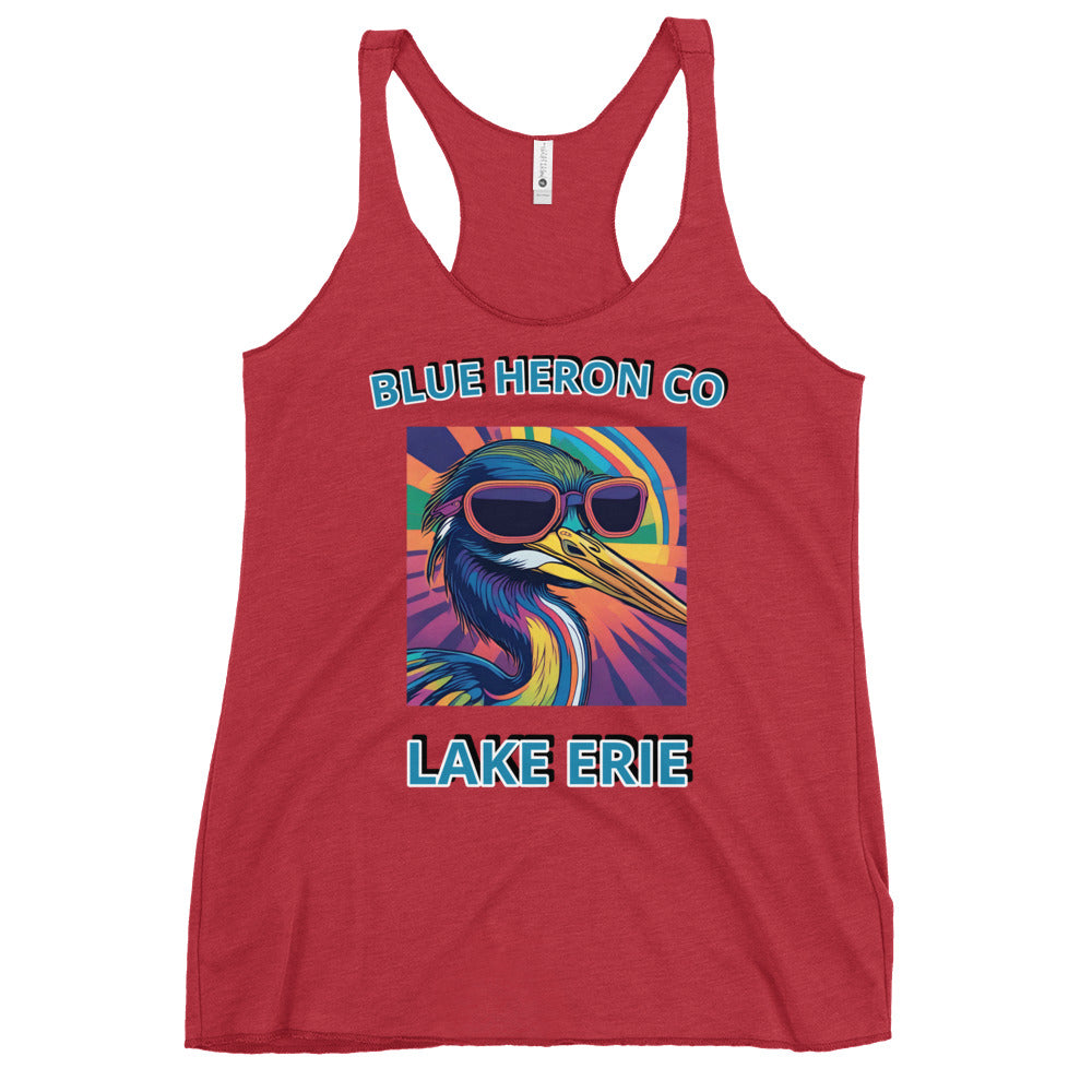 Colorful Heron Women's Racerback - Lake Erie