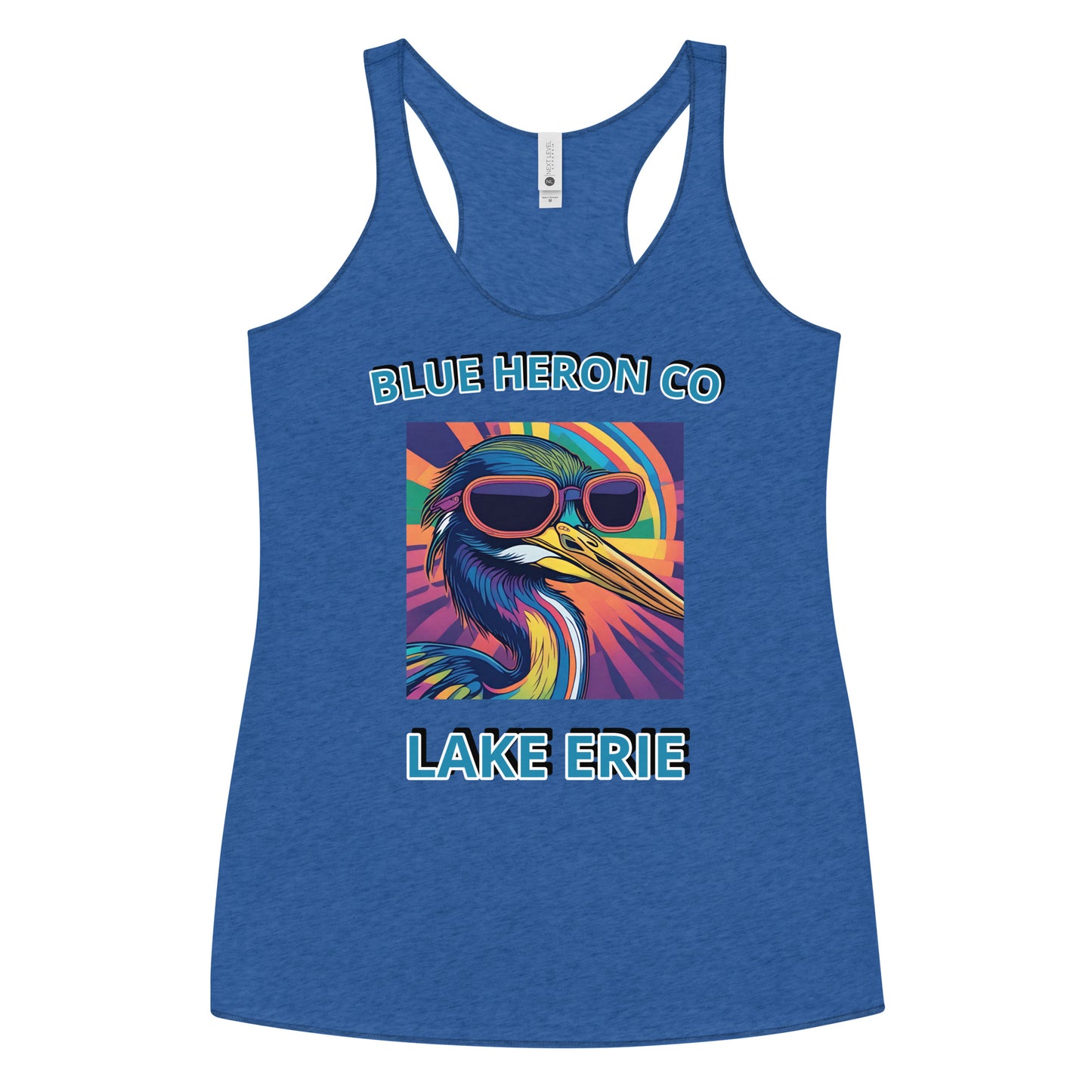 Colorful Heron Women's Racerback - Lake Erie