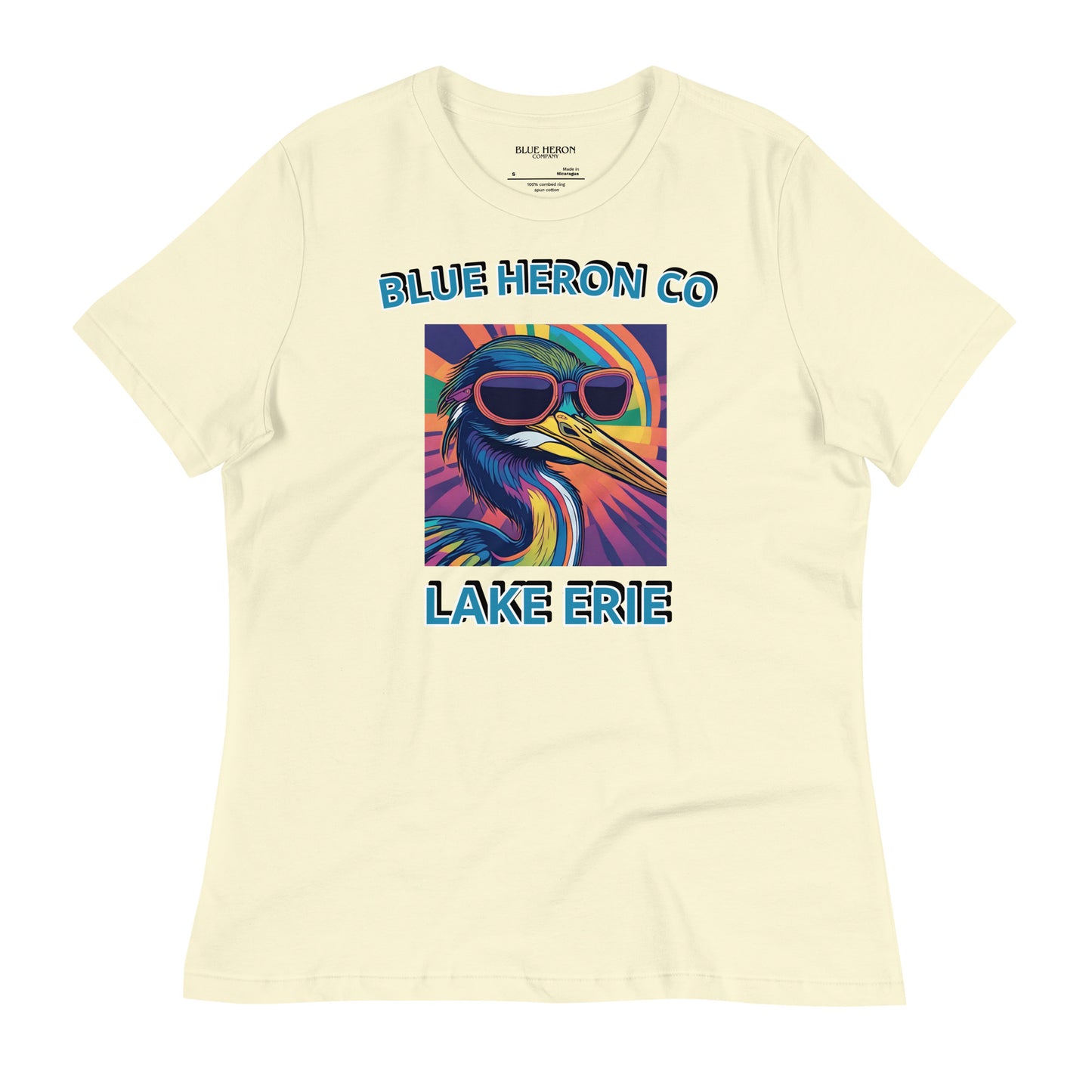 Colorful Heron Women's Relaxed T-Shirt - Lake Erie