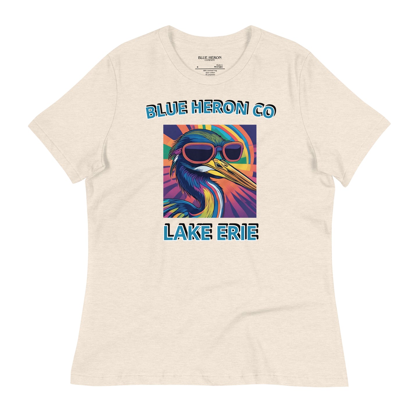 Colorful Heron Women's Relaxed T-Shirt - Lake Erie