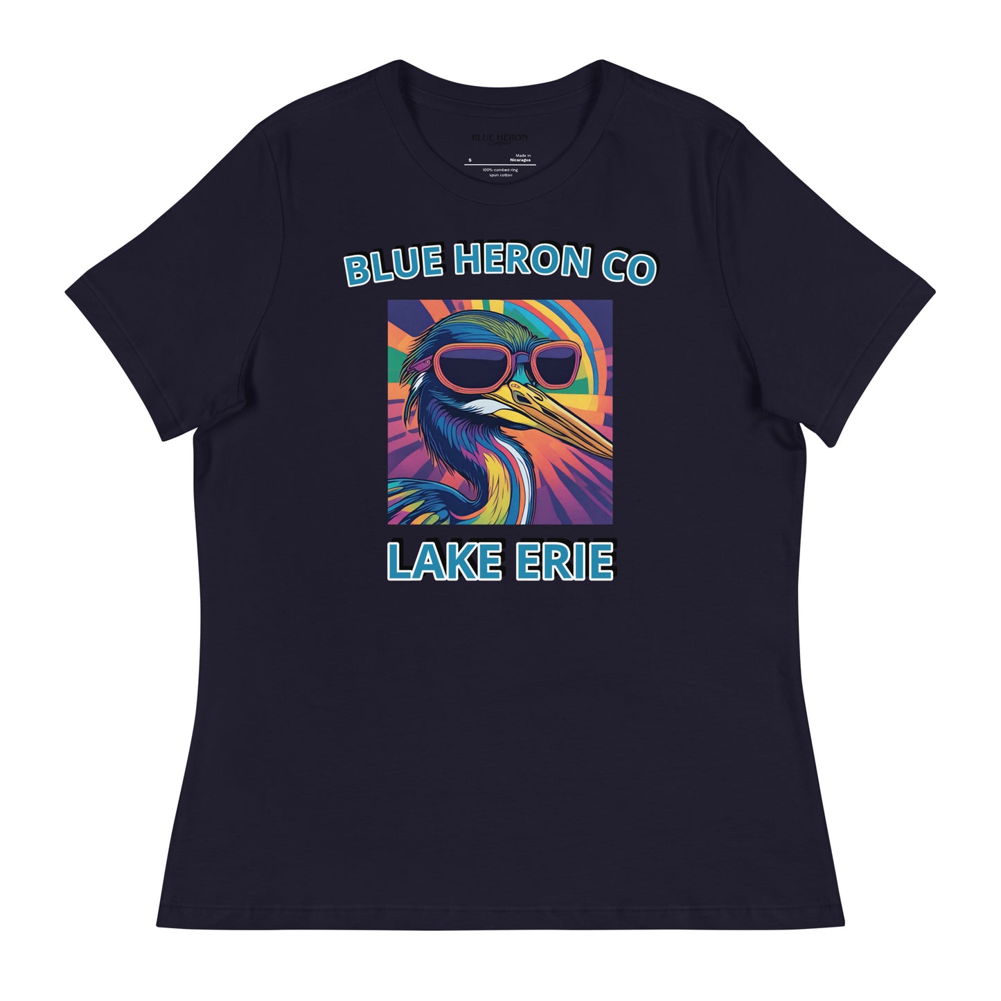 Colorful Heron Women's Relaxed T-Shirt - Lake Erie