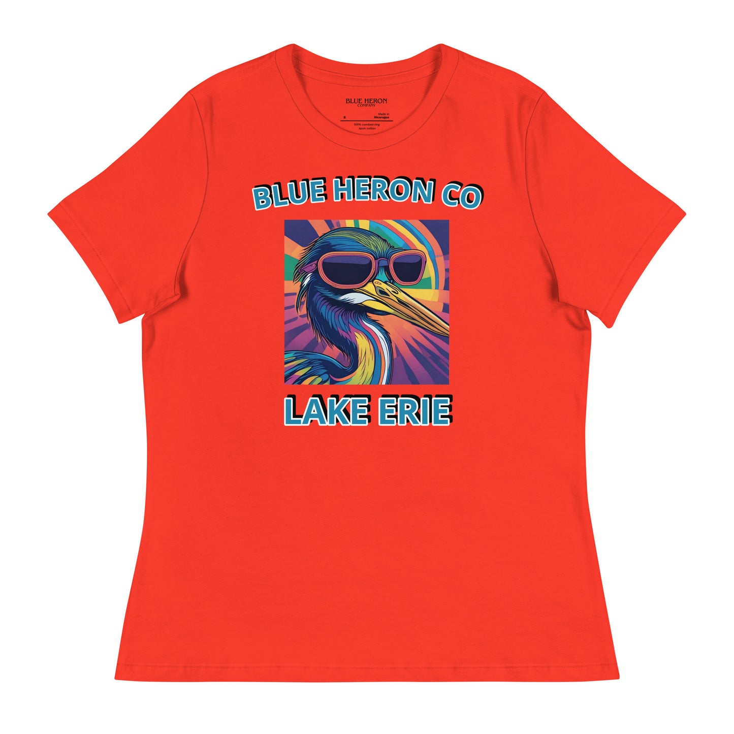 Colorful Heron Women's Relaxed T-Shirt - Lake Erie