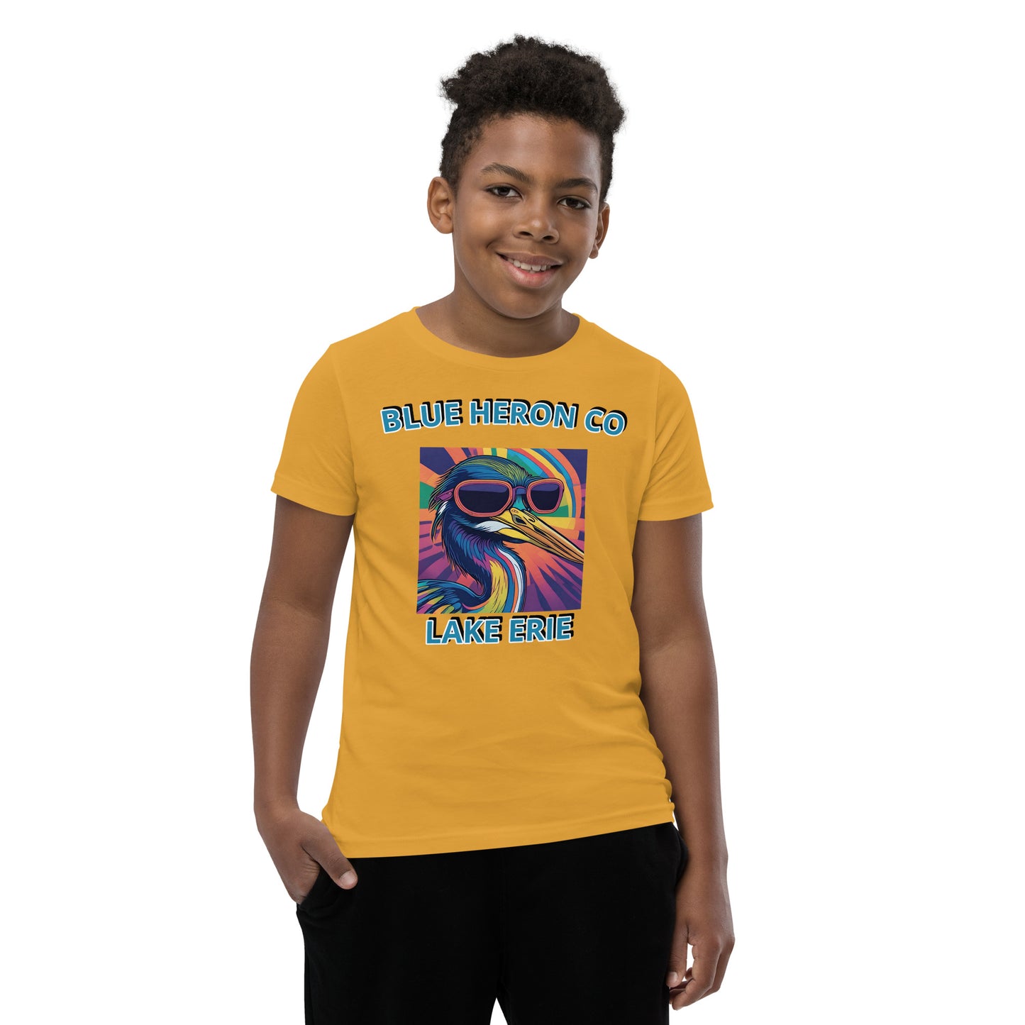 Colorful Heron Youth Short Sleeve Tee