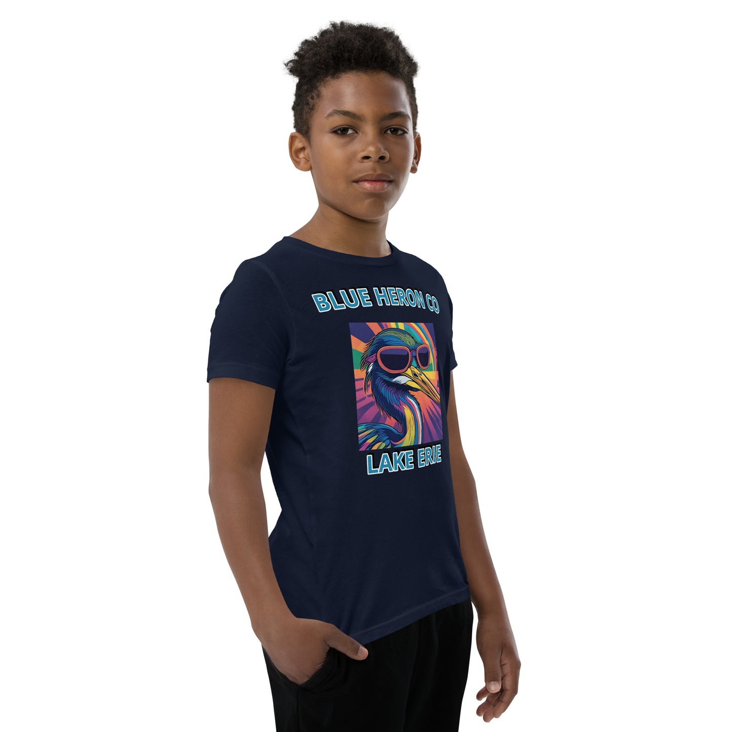 Colorful Heron Youth Short Sleeve Tee